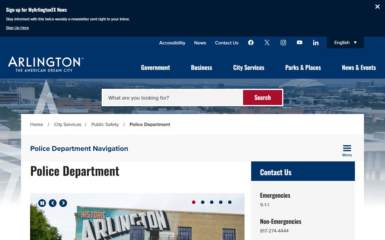 Arlington booking releases and inmate search records - Arlington Police Department