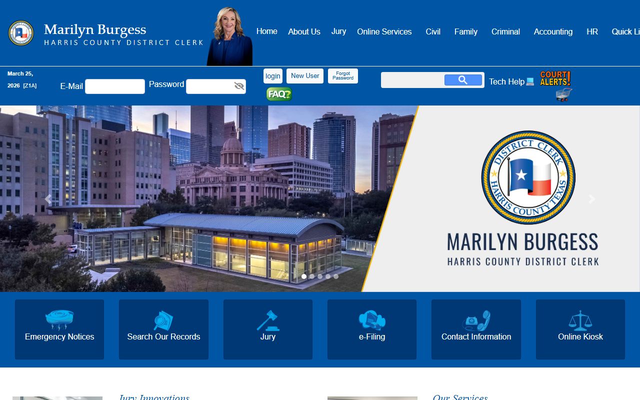Houston booking releases and inmate search records - Harris County District Clerk