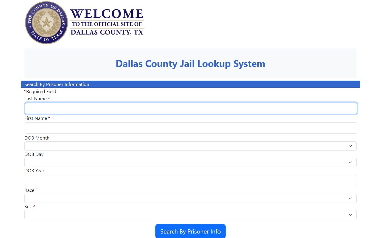 Dallas booking releases and inmate search records - Dallas County Jail Lookup System