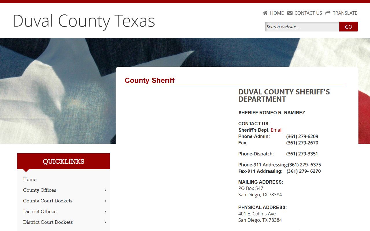 Duval County booking releases and inmate search records - Duval County Sheriff's Office