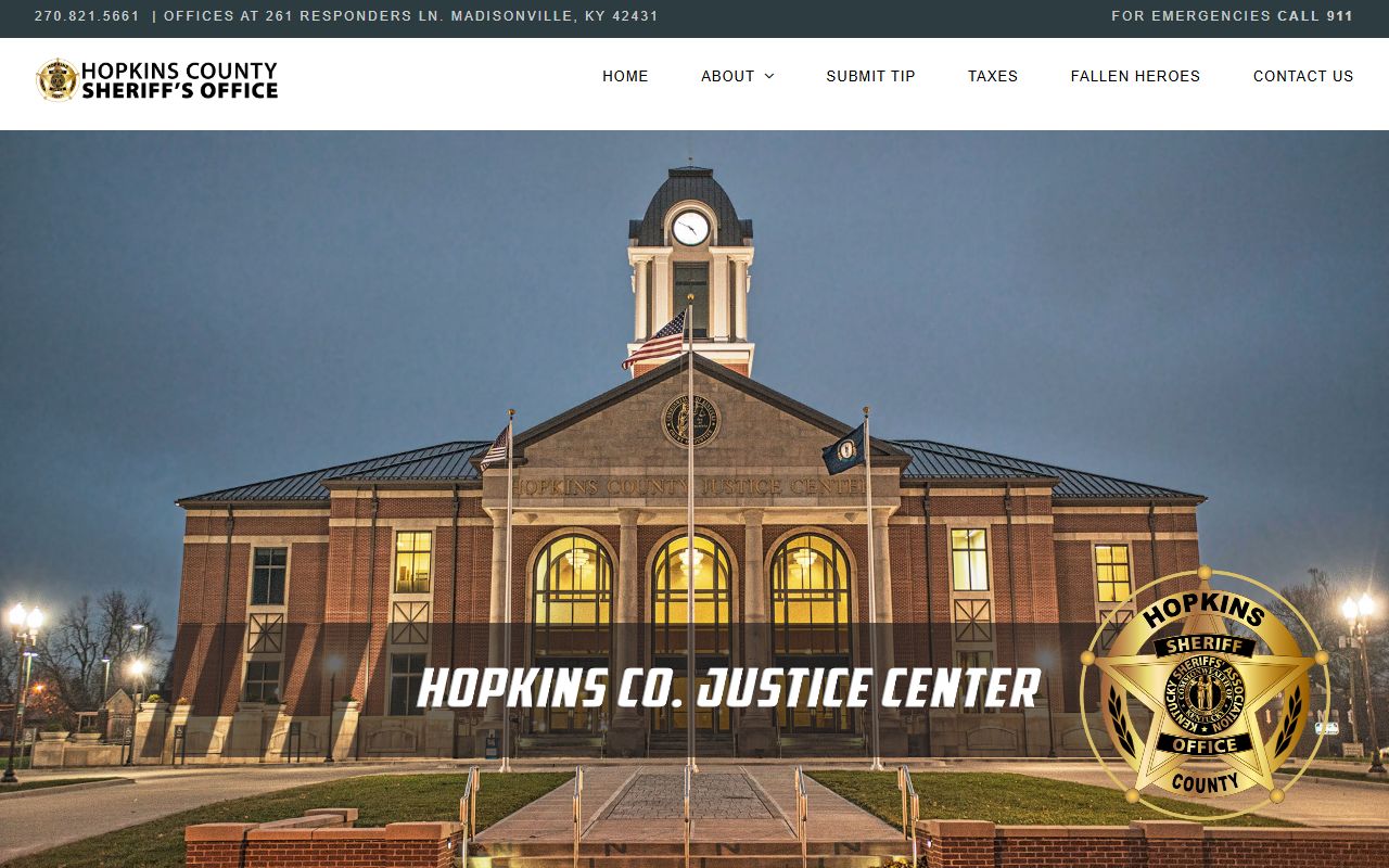 Hopkins County booking releases and inmate search records - Hopkins County Sheriff's Office