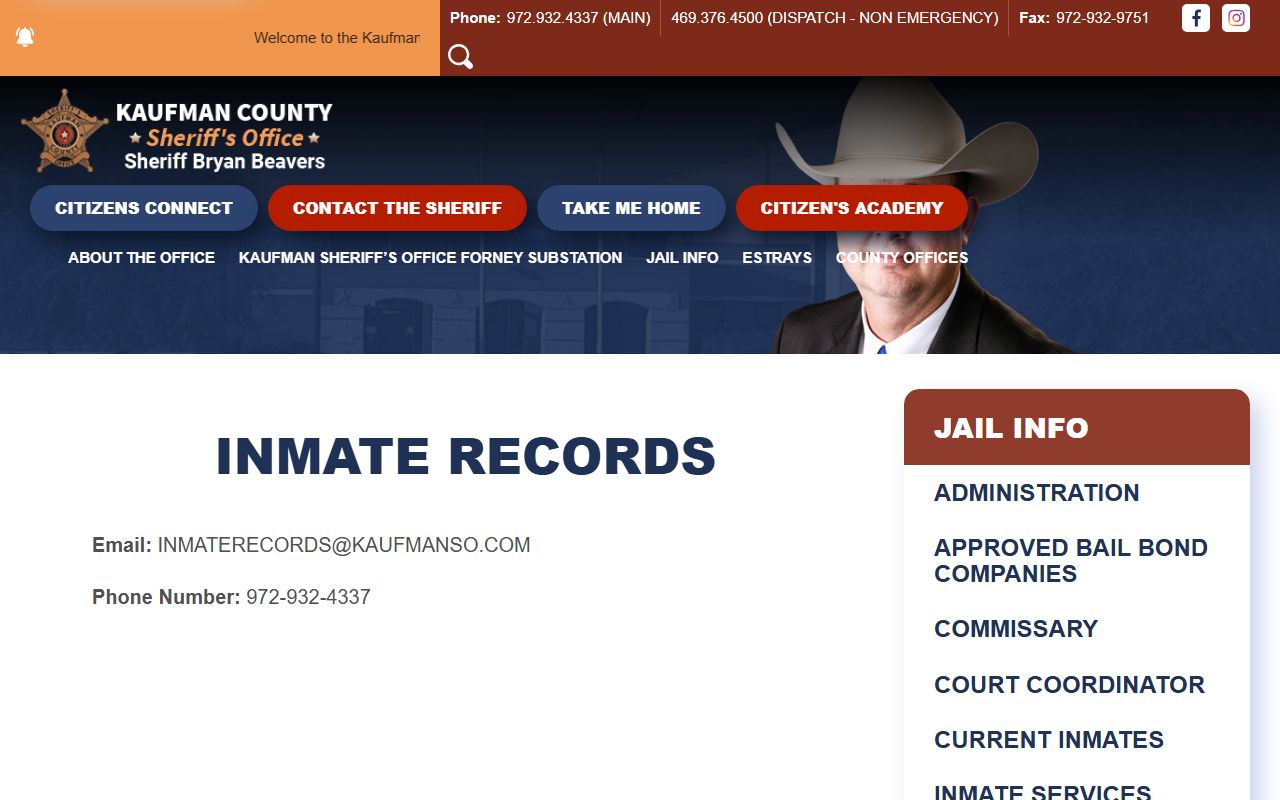 Kaufman County booking releases and inmate search records - Kaufman County Inmate Records