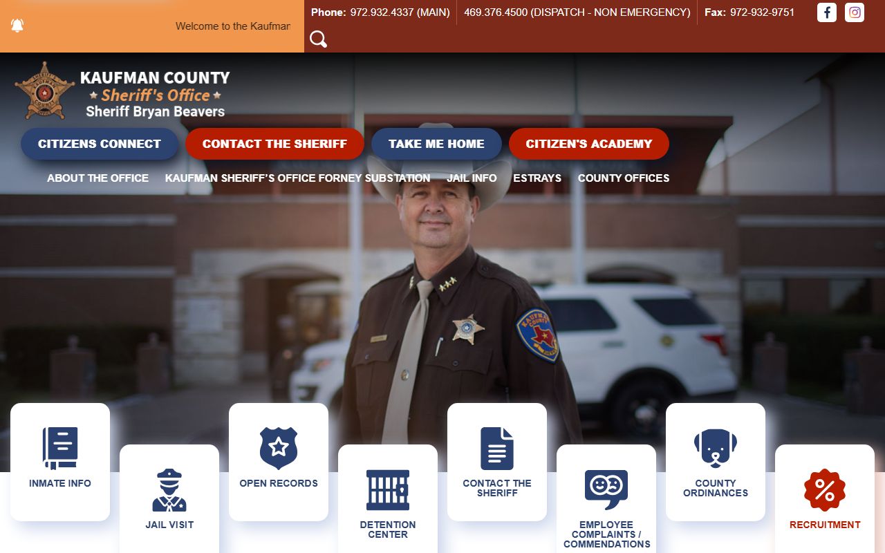 Kaufman County booking releases and inmate search records - Kaufman County Sheriff's Office