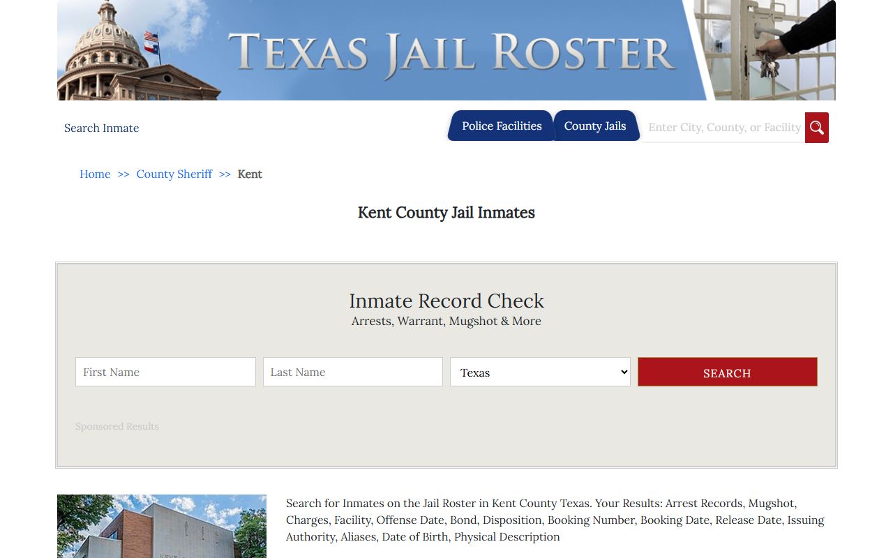 Kent County booking releases and inmate search records - Kent County Jail Roster