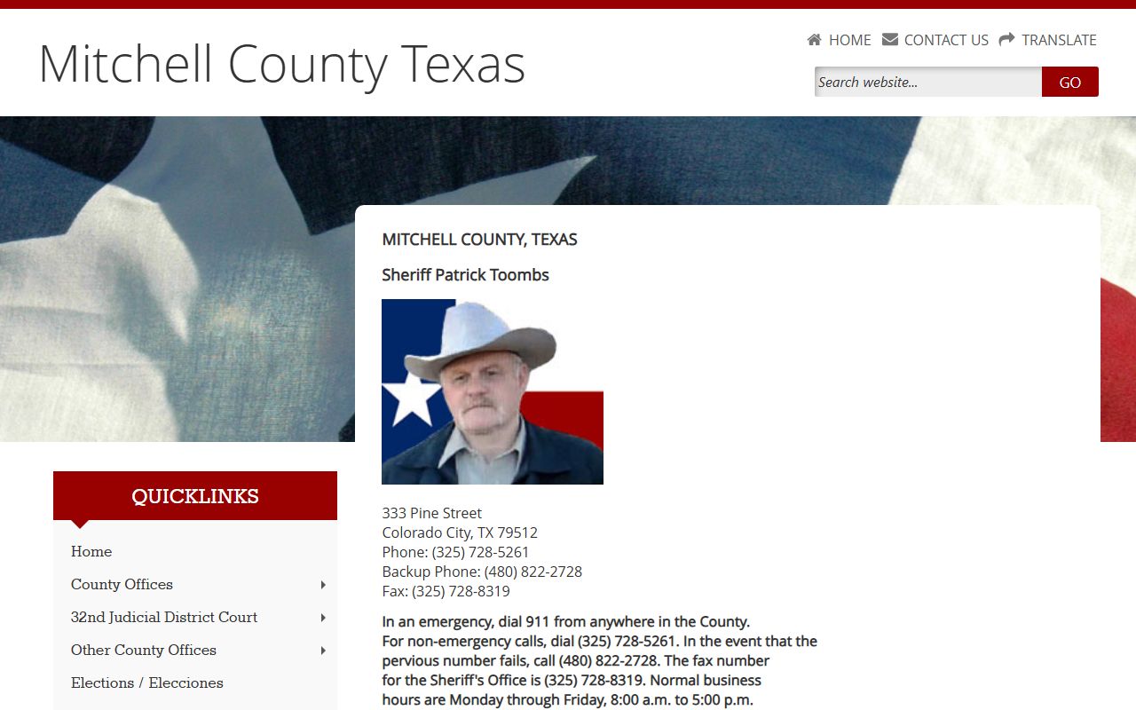 Mitchell County booking releases and inmate search records - Mitchell County Sheriff's Office