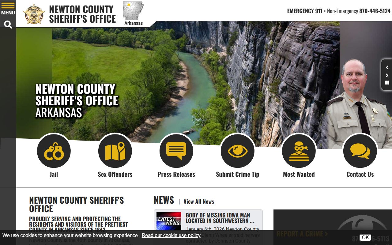 Newton County booking releases and inmate search records - Newton County Sheriff's Office