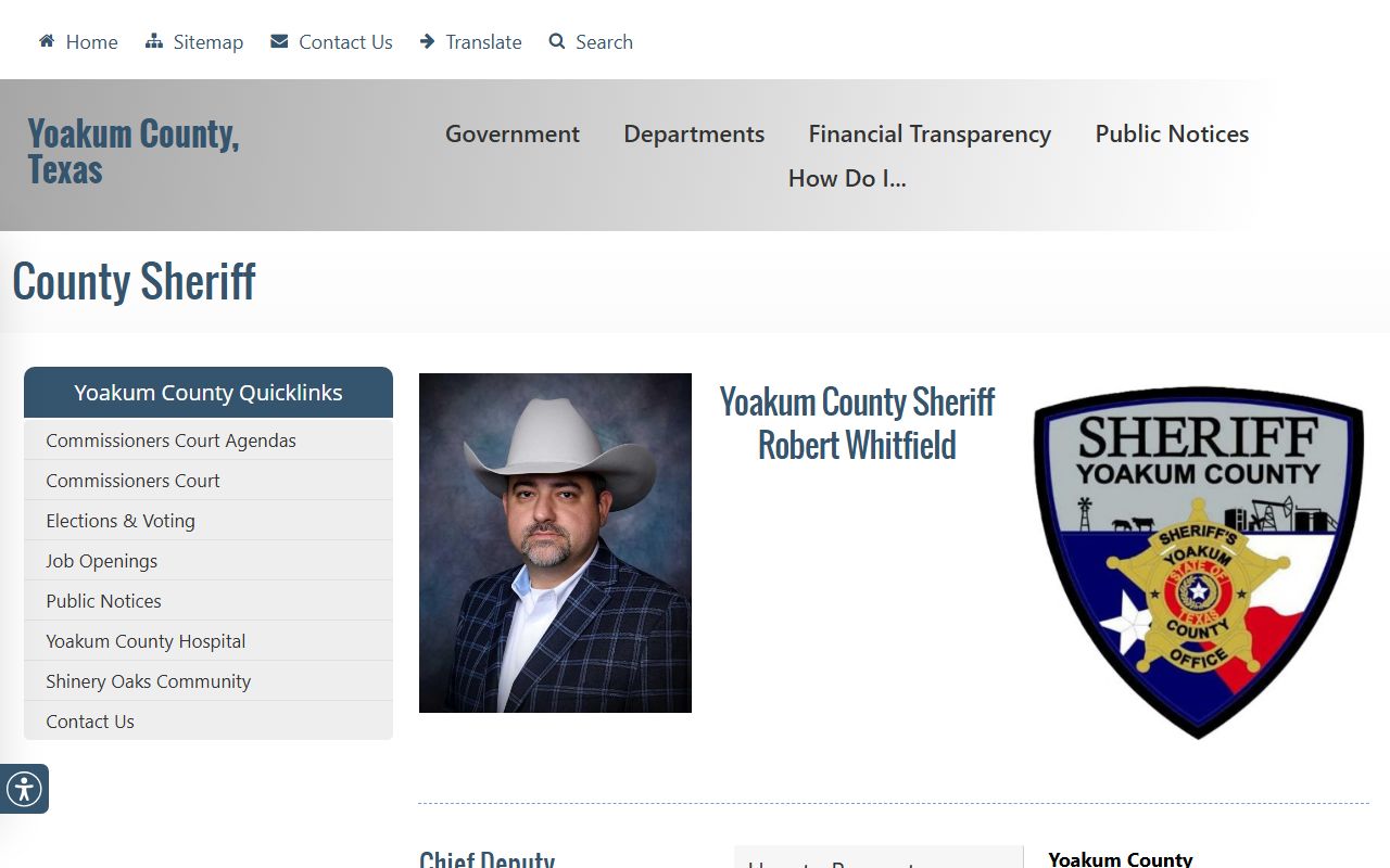 Yoakum County booking releases and inmate search records - Yoakum County Sheriff's Office